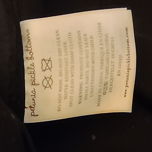 PETUNIA PICKLE BOTTOM 'Sashay Satchel' Black Embossed Backpack Diaper Bag - Picture 6 of 8